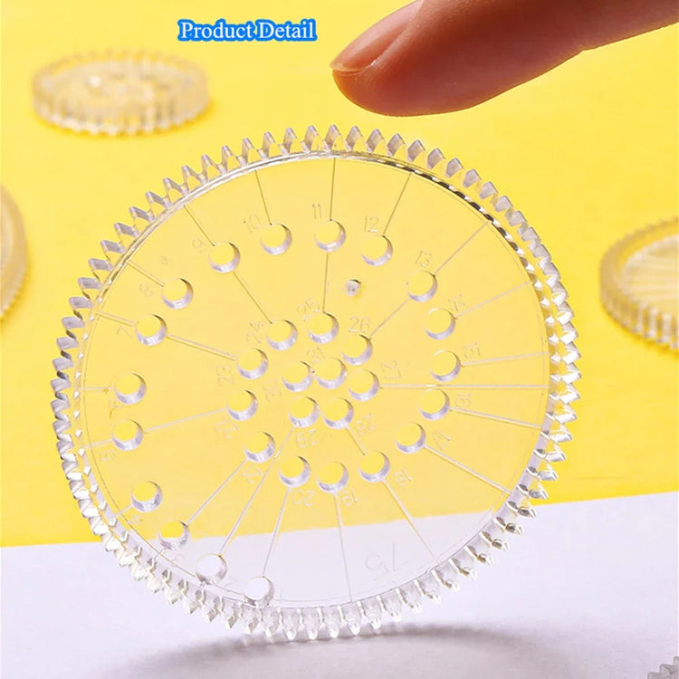 22PCS Clear Spirograph Drawing Toy Set DIY Creative Design Geometric Drawing Interlocking Gears Wheels Ruler Kids Art Craft  Toy