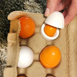 6pcs Simulation Wooden Eggs Toys Set Kids Pretend Play Wood Food Eggs Yolk Kitchen Food Children Kid Education Montessori Toys
