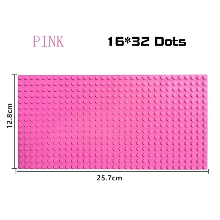 16*32 Dots Classic Base Plates Blocks DIY Small Size City Road Bricks Baseplates Construction Building Toys For Kids Toy Gifts