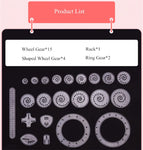 22PCS Clear Spirograph Drawing Toy Set DIY Creative Design Geometric Drawing Interlocking Gears Wheels Ruler Kids Art Craft  Toy