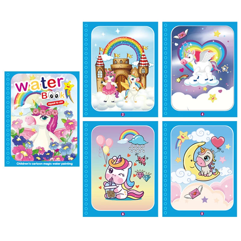 NEW Kids Magic Water Drawing Books Coloring Books Painting Toys for Kids Birthday Christmas New Year Gift for Boys and Girls