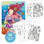Magical Unicorn & Mermaid Coloring Book Set |60-Page Reusable Drawing Pad for Kids’ Creativity & Early Learning ‌Art Stationery