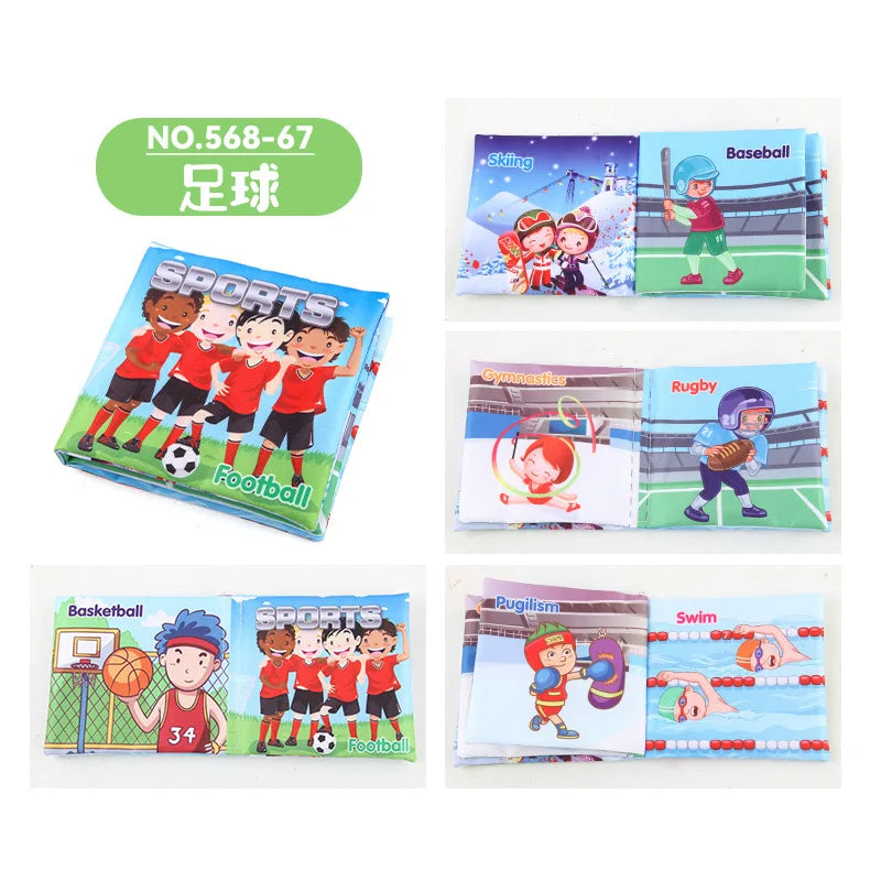 0-24 Monthes Soft Baby Cloth Books Fruits Vegetable Animals Cognitive Puzzle Infant Kids Early Learning Educational Fabric Toys
