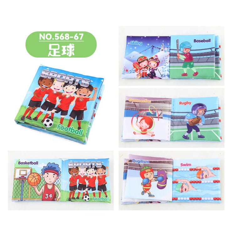 0-24 Monthes Soft Baby Cloth Books Fruits Vegetable Animals Cognitive Puzzle Infant Kids Early Learning Educational Fabric Toys