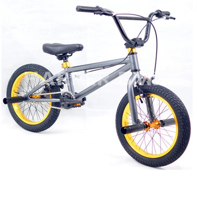 For BMX Bike for Boys and Girls, Children's Fancy Show Street Bike, Stunt Bike, 6-8 Years Old Pedal Bike, 16/18 Inch