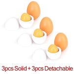 6pcs Simulation Wooden Eggs Toys Set Kids Pretend Play Wood Food Eggs Yolk Kitchen Food Children Kid Education Montessori Toys