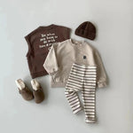 0-3Yrs Casual Infant Baby Boys Girls Pure Color Pants Children's Clothes Pants Spring Summer Kids Baby Girls Boys Stripe Pants