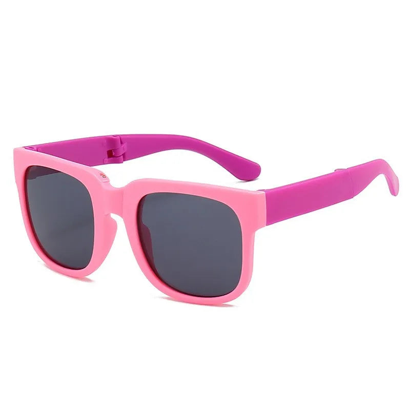 Children's glasses, foldable sunglasses, little girls' UV protection cartoon sunglasses, boys' and girls' babies' fashionable