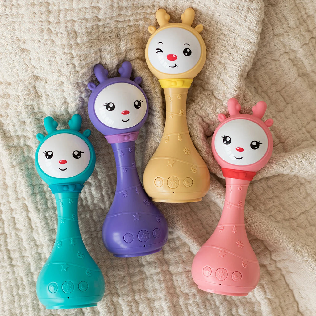 Baby rattle musical light-up toys, newborn toys,0-24 months,1 year old baby gift, 4 music modes and color recognition function