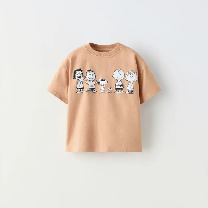 Fashion Brand Design Children T-shirt Summer Clothing Cartoon Short-sleeved Top Kids Boys Clothes Crewneck Pullover T Shirts