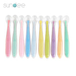 10 Pcs Baby Feeding Spoon Soft Silicone Spoons Training Spoon for Child kids Infants Temperature Sensing Feeding Feeder Flatware