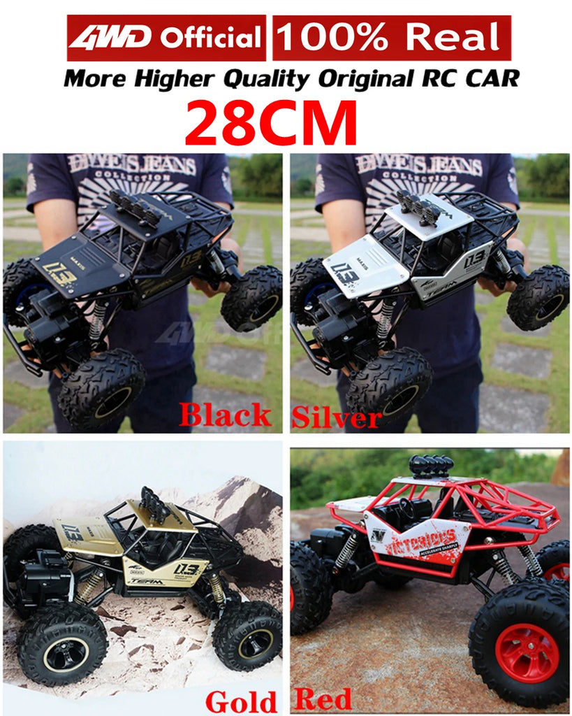 4WD RC Car Off Road 4x4 Remote Control Cars Radio Buggy Truck Racing Drift with Led Lights Toys Gift for Boys Girls Children Kid