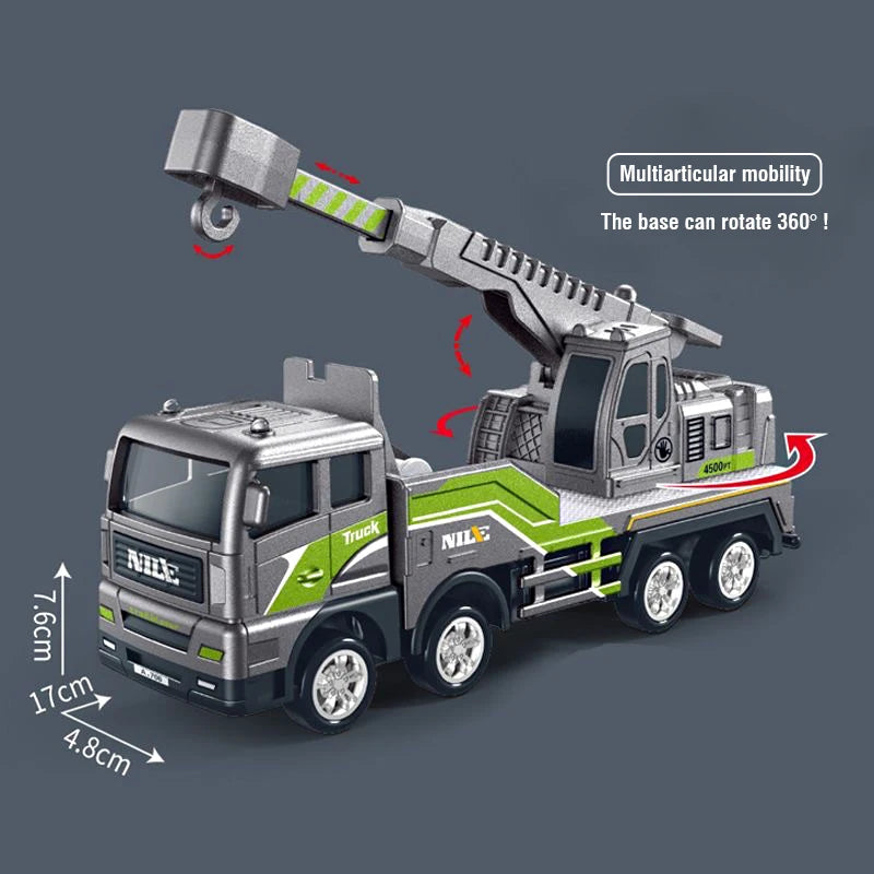 1/50 Model Car Bulldozer Truck Excavator Crane Forklift Construction Engineering Vehicle Toys for Boys Children Educational Toys