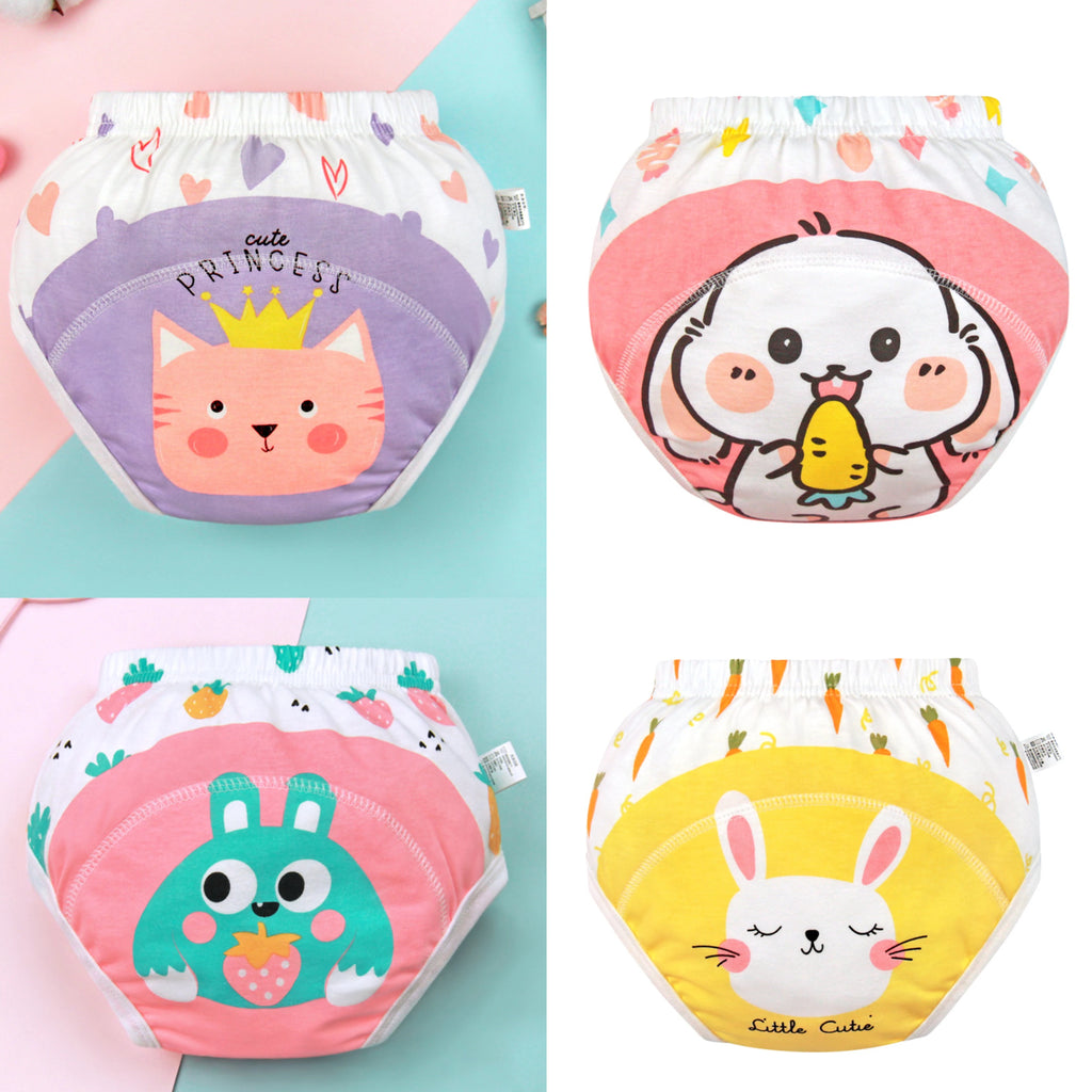 4PCS Baby Waterproof Diapers Pee Shorts Underwears Reusable Soft Ecological Cotton Toddler Potty Training Pants For Boys Girls