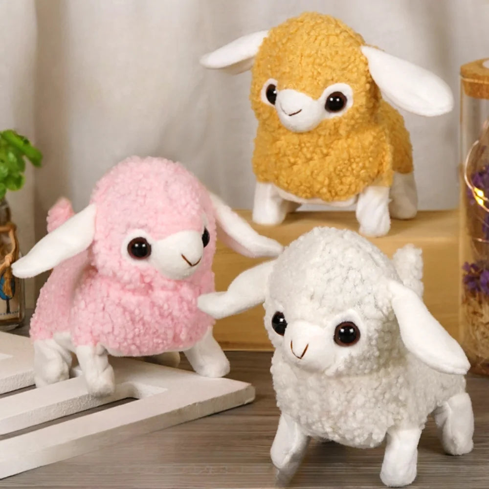 Simulation Electric Sheep Plush Toy Simulation Elephant Soft Stuffed Doll Goat Shake Head Automatic Moving Pet Gift for Kids