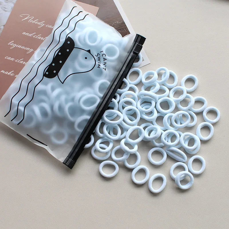 100 Pieces/pack Children's Hair Rings Baby Free Rubber Bands High Elasticity Basic Tie Girl Headband Accessories Super Soft
