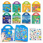Kids Reusable Sticker Book Multiple Scenarios Cartoon DIY Puzzle Educational Cognition Learning Toys for Child Age 2-4 Gift 2025