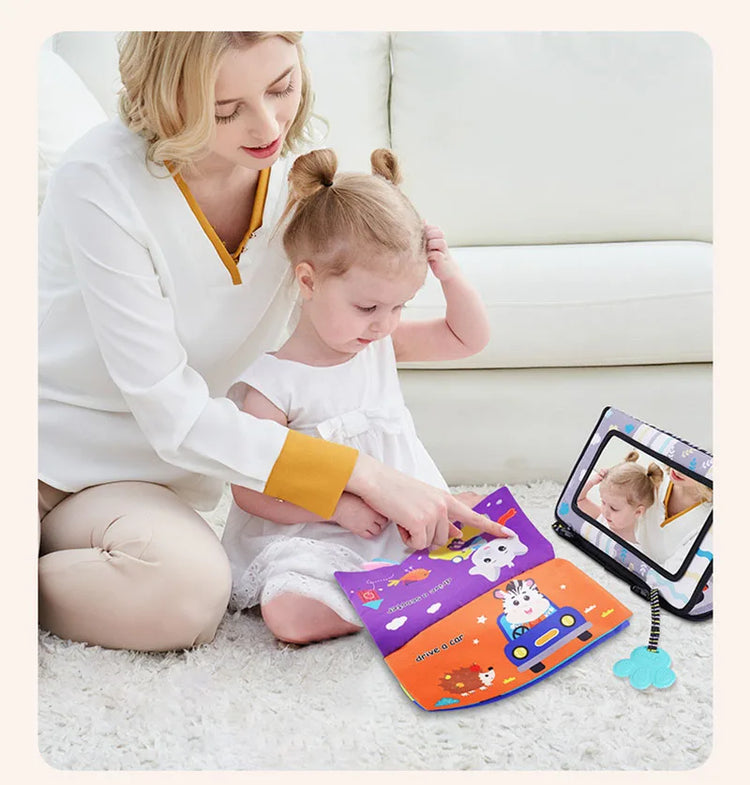 Baby Floor Mirror Sensory Toys Tummy Time for Babies Montessori Development Crawl High Contrast Activity Sensory Toy 0-24 Months