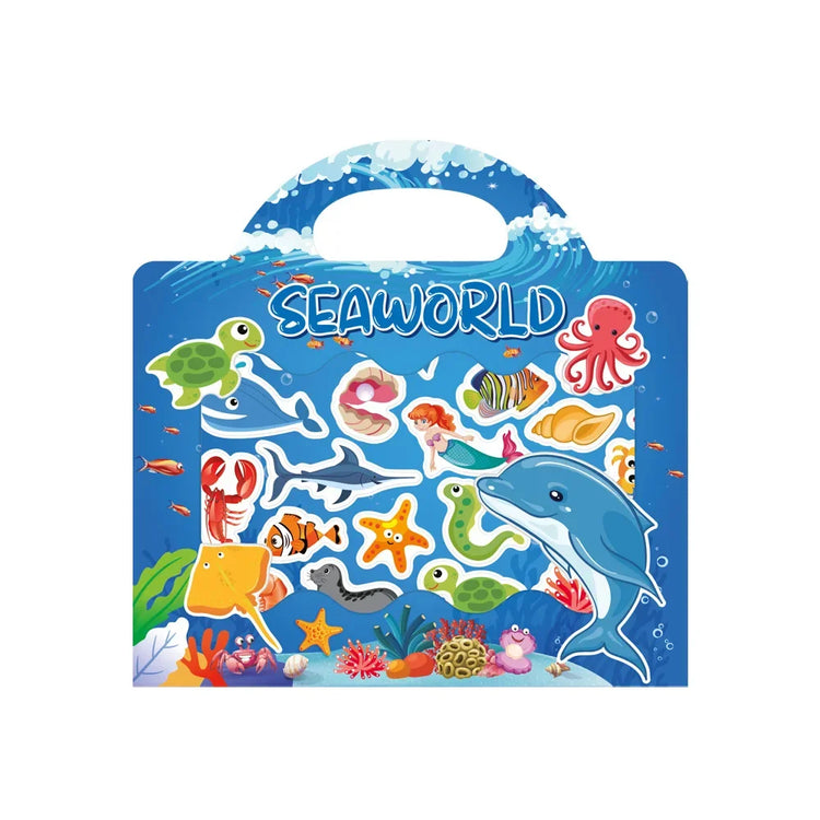 Kids Reusable Sticker Book Multiple Scenarios Cartoon DIY Puzzle Educational Cognition Learning Toys for Child Age 2-4 Gift 2025