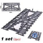 NEW City Trains Flexible Tracks Soft Straight Curved Rails Switch Building Block Creative Models Railways Toys For Kids Gifts