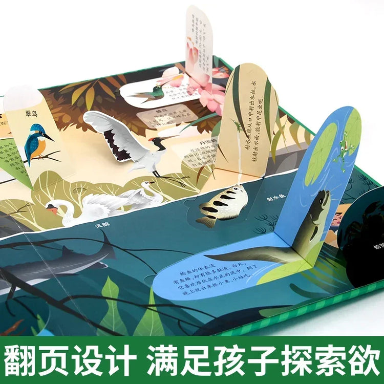 Amazing Animals Pop-up book for kids 3d Flip book for babies 6-8 + picture story picture book