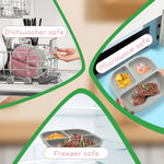 Food Grade Silicone Dining Plate Children 3-Grids Dishes Eating Training Tableware Feeding Tray With Sucker Anti-Drop Baby Stuff