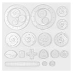 22PCS Clear Spirograph Drawing Toy Set DIY Creative Design Geometric Drawing Interlocking Gears Wheels Ruler Kids Art Craft  Toy