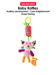 1pcs Baby Rattles Mobiles Cartoon Animal Bell Toy Newborn Baby Rattle Hanging Plush Lovely 0-24 Months Teether Toys Gift