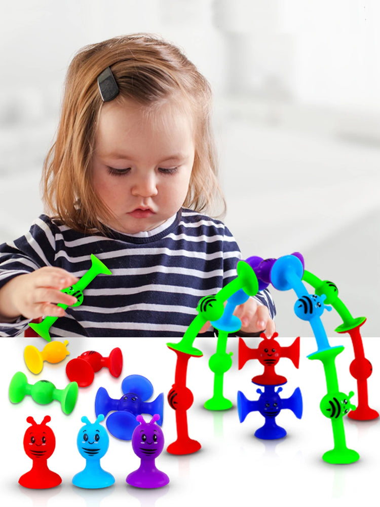 38pcs Bees Suction Cup Toys With Dinosaur Eggshell Storage, Bath Window Travel Toys,Parent-child Interactive Game,Gift for Kids