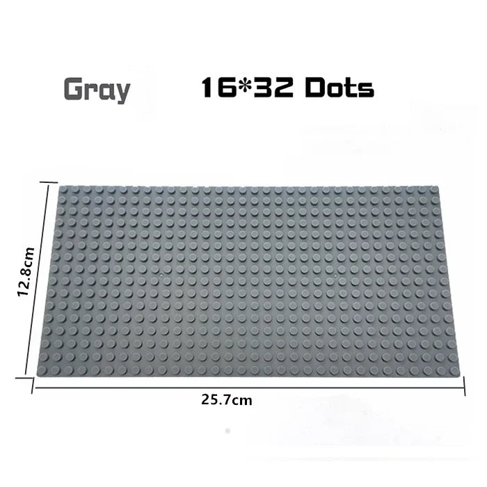 16*32 Dots Classic Base Plates Blocks DIY Small Size City Road Bricks Baseplates Construction Building Toys For Kids Toy Gifts