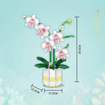 Building Blocks Orchid Flowers Bouquet Flower Blocks Bonsai Plant Model Bricks Romantic DIY Home Decoration Toy for Kids Gift