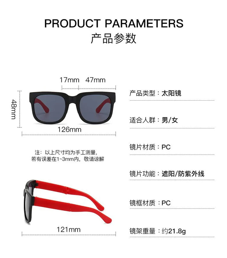 Children's glasses, foldable sunglasses, little girls' UV protection cartoon sunglasses, boys' and girls' babies' fashionable