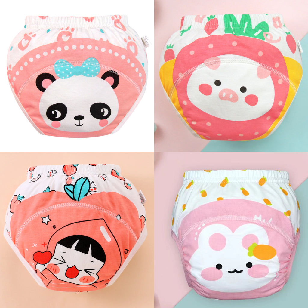 4PCS Baby Waterproof Diapers Pee Shorts Underwears Reusable Soft Ecological Cotton Toddler Potty Training Pants For Boys Girls