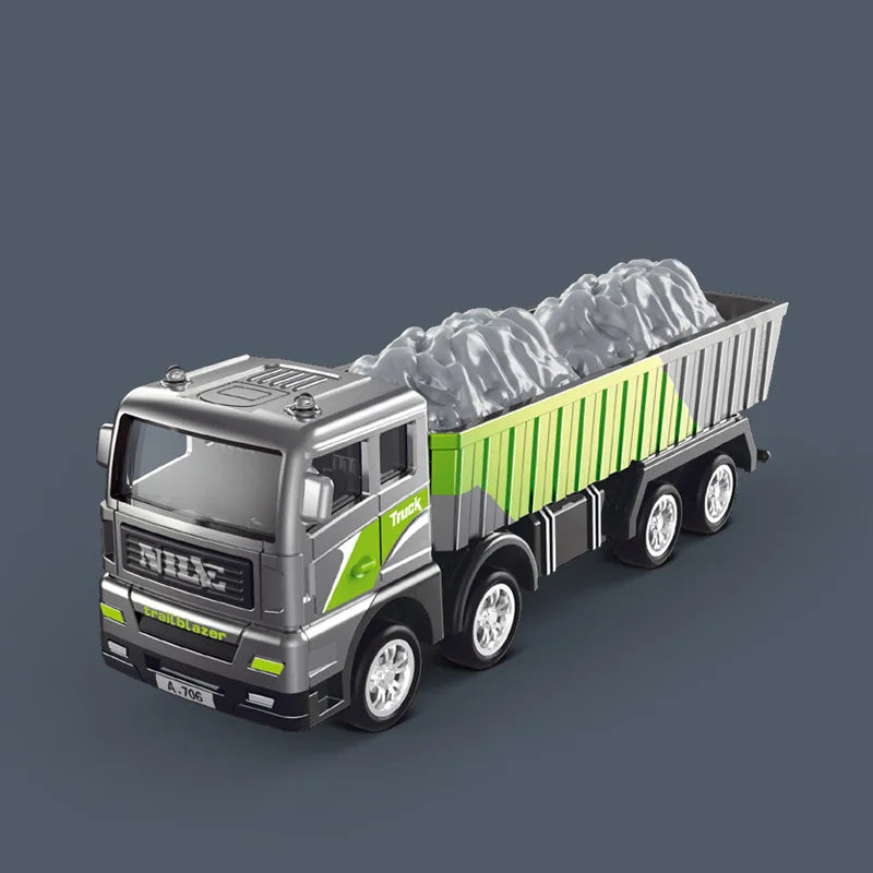 1/50 Model Car Bulldozer Truck Excavator Crane Forklift Construction Engineering Vehicle Toys for Boys Children Educational Toys