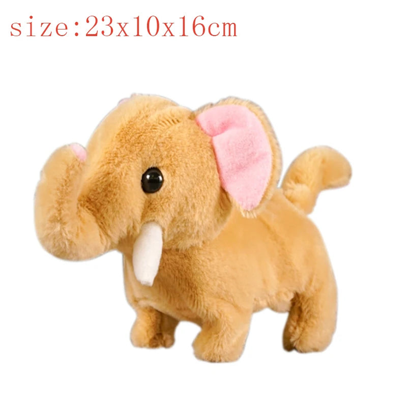 Simulation Electric Sheep Plush Toy Simulation Elephant Soft Stuffed Doll Goat Shake Head Automatic Moving Pet Gift for Kids