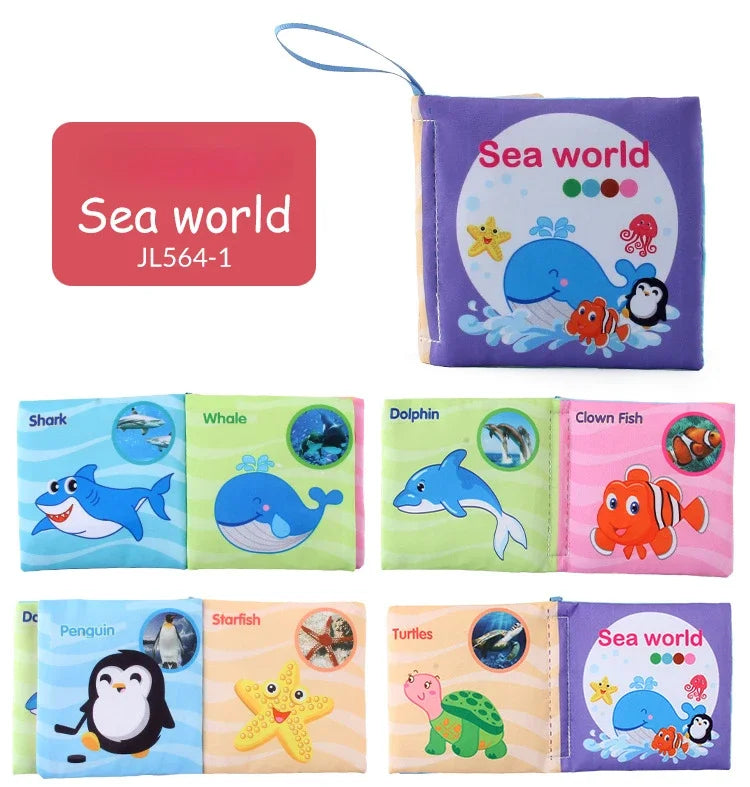 0-24 Monthes Soft Baby Cloth Books Fruits Vegetable Animals Cognitive Puzzle Infant Kids Early Learning Educational Fabric Toys