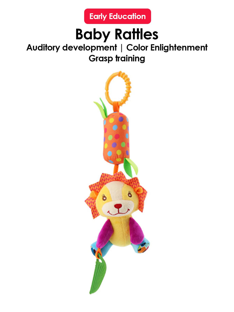 1pcs Baby Rattles Mobiles Cartoon Animal Bell Toy Newborn Baby Rattle Hanging Plush Lovely 0-24 Months Teether Toys Gift