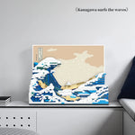 Pantasy Kanagawa Surfing Puzzle Ukiyo-E Building Block Decoration Creative Assembling Toy World Famous Painting Gift