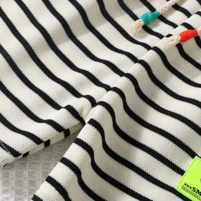 Summer Baby Boy Girls Clothes Set Children Stripe Tshirts and Shorts 2 Pieces Suit Kid Top Bottom Outfits Casual Tracksuits