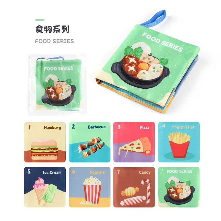 0-24 Monthes Soft Baby Cloth Books Fruits Vegetable Animals Cognitive Puzzle Infant Kids Early Learning Educational Fabric Toys