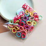 100 Pieces/pack Children's Hair Rings Baby Free Rubber Bands High Elasticity Basic Tie Girl Headband Accessories Super Soft