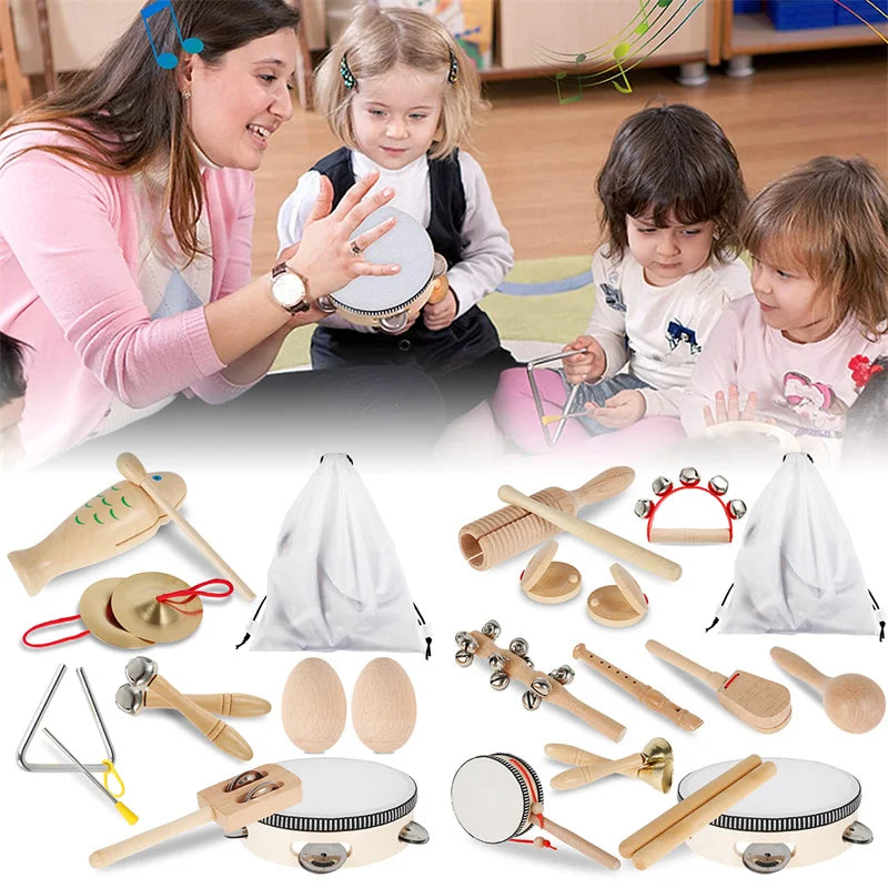 Musical Instruments For Baby 1 2 3 Years Montessori Baby Wooden Toys Child Game Interactive Music Toys Educational Toys For Baby