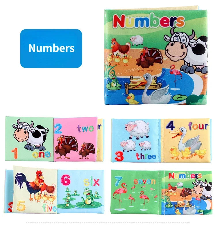 0-24 Monthes Soft Baby Cloth Books Fruits Vegetable Animals Cognitive Puzzle Infant Kids Early Learning Educational Fabric Toys
