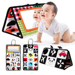 Baby Floor Mirror Sensory Toys Tummy Time for Babies Montessori Development Crawl High Contrast Activity Sensory Toy 0-24 Months