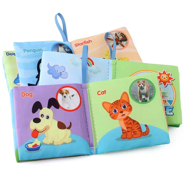 0-24 Monthes Soft Baby Cloth Books Fruits Vegetable Animals Cognitive Puzzle Infant Kids Early Learning Educational Fabric Toys