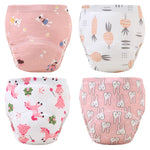 4PCS Baby Waterproof Diapers Pee Shorts Underwears Reusable Soft Ecological Cotton Toddler Potty Training Pants For Boys Girls