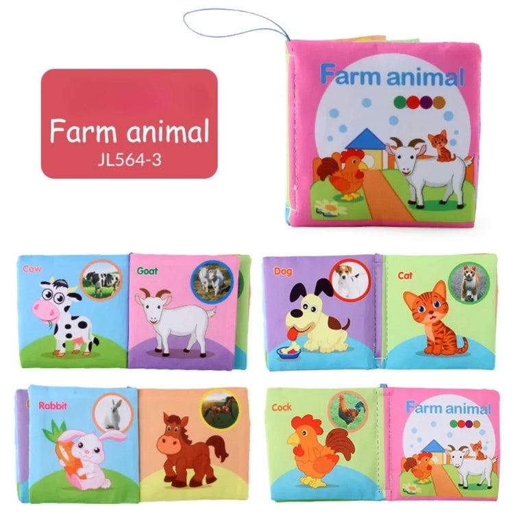 0-24 Monthes Soft Baby Cloth Books Fruits Vegetable Animals Cognitive Puzzle Infant Kids Early Learning Educational Fabric Toys