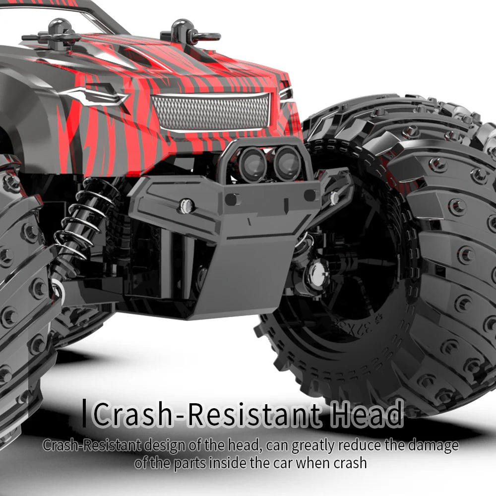 JJRC Q105 1:18 Remote Control Car 25KM/h With Led Lights 2.4G Inductor RC Off-Road Cars High Speed Brushless Motor Children Toys