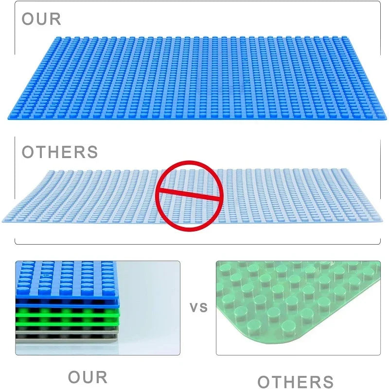 16*32 Dots Classic Base Plates Blocks DIY Small Size City Road Bricks Baseplates Construction Building Toys For Kids Toy Gifts
