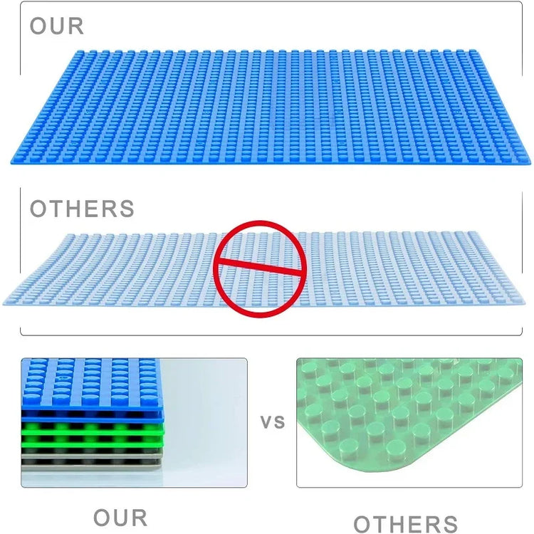 16*32 Dots Classic Base Plates Blocks DIY Small Size City Road Bricks Baseplates Construction Building Toys For Kids Toy Gifts